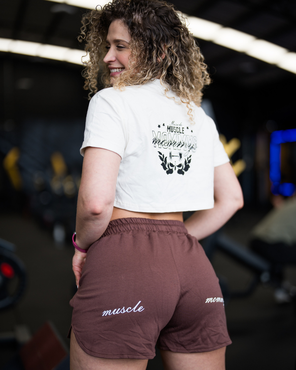 Set  Dama camiseta corta Hueso- short café Sagrado