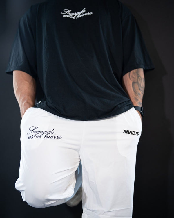Pantalon bota recta sagrado es el hierro blanco