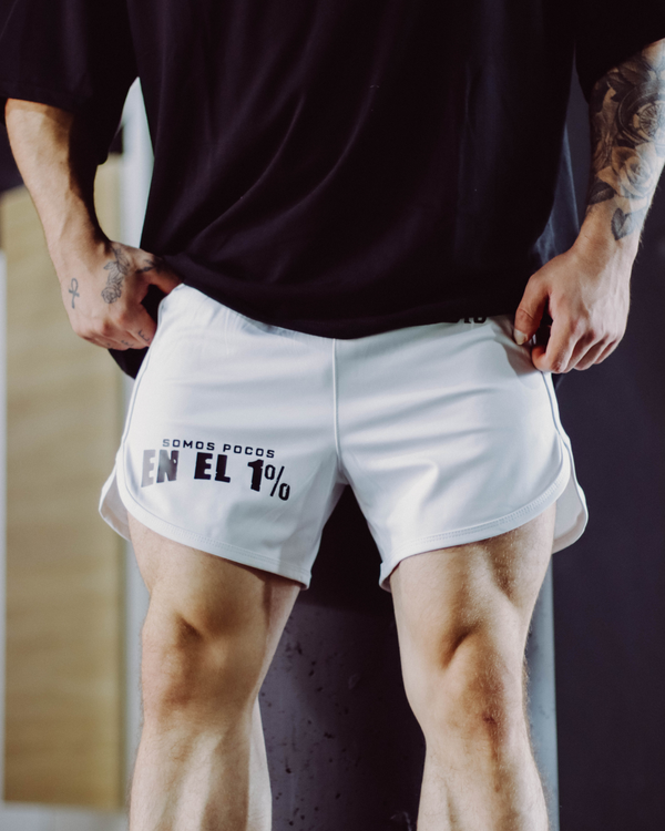 Pantaloneta corta blanco 1%