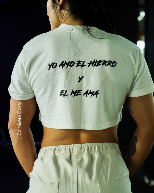 Camiseta corta Hueso Colección Hierro