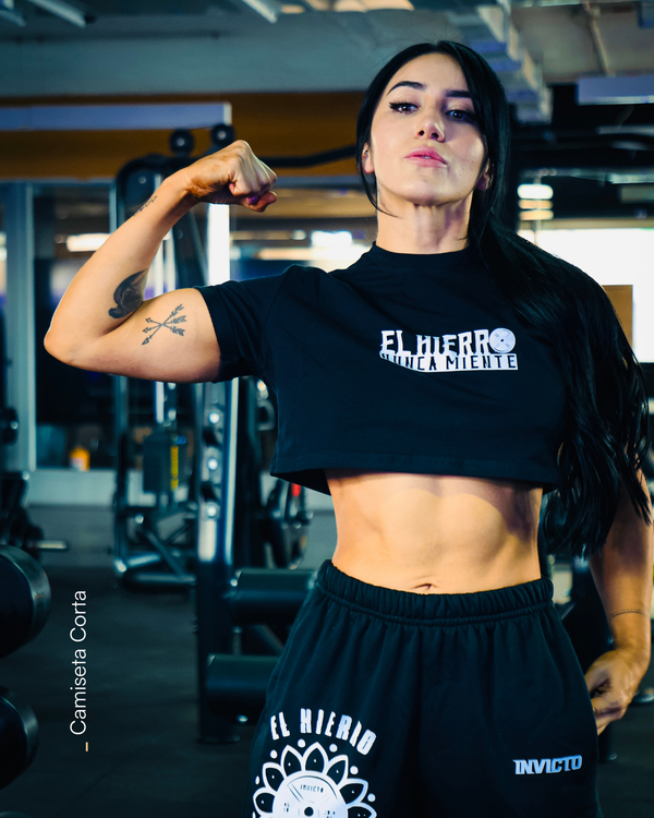 Camiseta corta Negra Colección Hierro