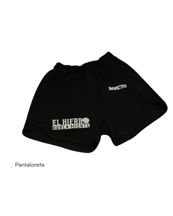 Pantaloneta corta Negra Colección Hierro