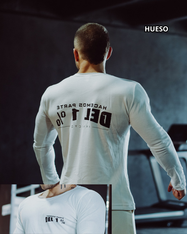 Buso Manga Larga Franela Hueso