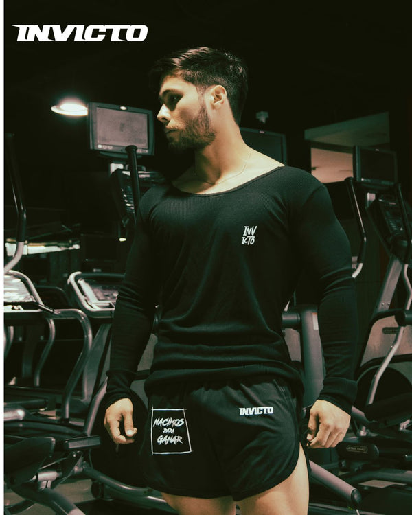 Pantaloneta corta Negra Nacimos para ganar