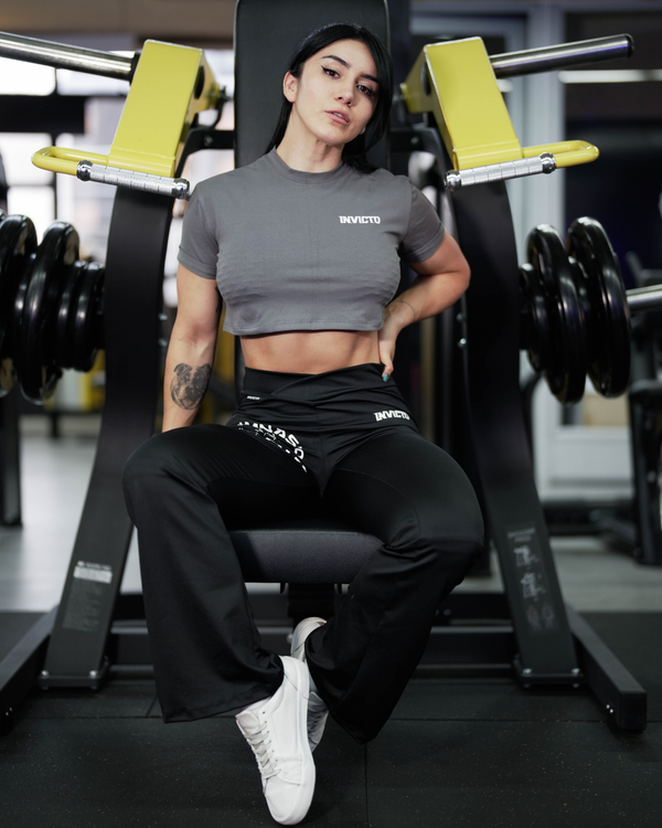 Camiseta corta Gris Oscura