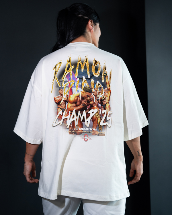 Camiseta Oversize Ramon Dino Campeón Dama Hueso