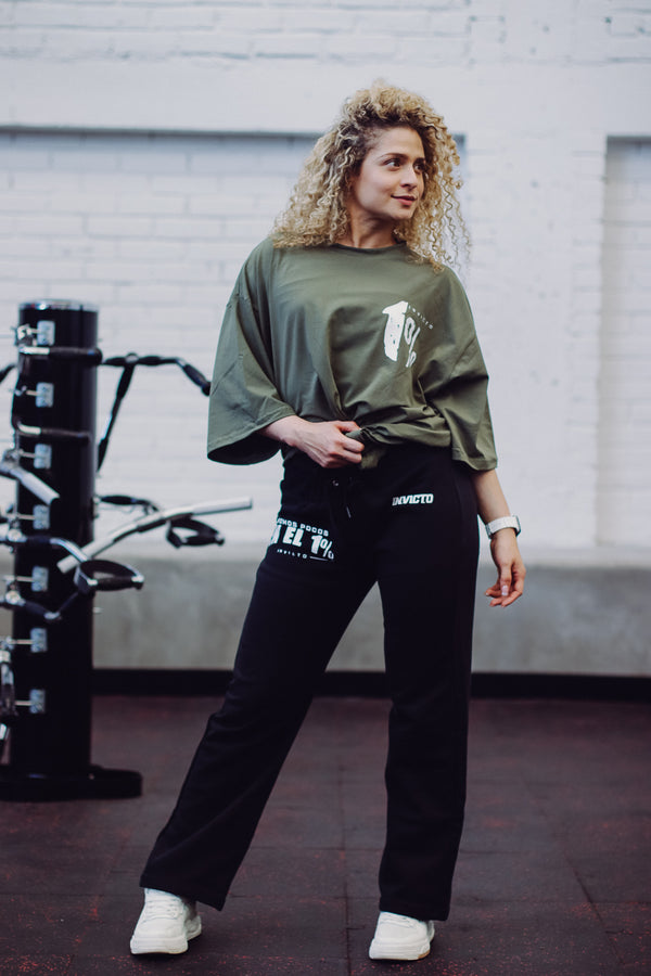 Jogger Dama oversize Negro