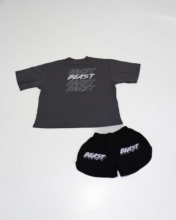 Set Completo Dama Gris Negro